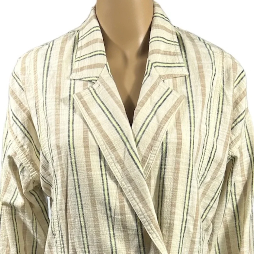 Maeve Boyfriend Blazer XS Multicolor Danielle Striped Oversized Double Breasted - Picture 6 of 11